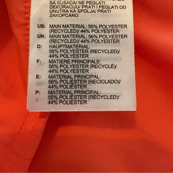 Adidas Running Vibrant Orange Track Jacket Windbreaker Rain Jacket ladies small - Picture 9 of 11